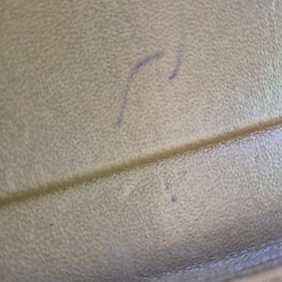 Vintage Francois Tan Leather Handbag Purse with‎ Interior Mirror Made in USA - Picture 6 of 13